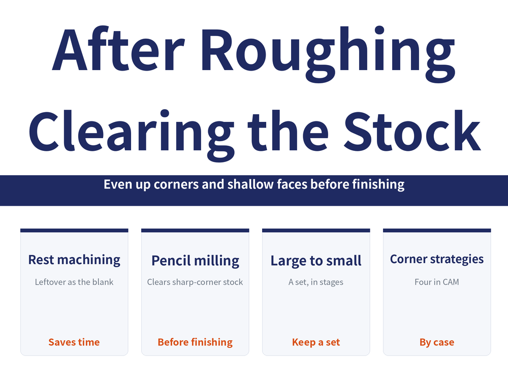 Clearing Stock After Roughing reading-guide hero image. Title: 