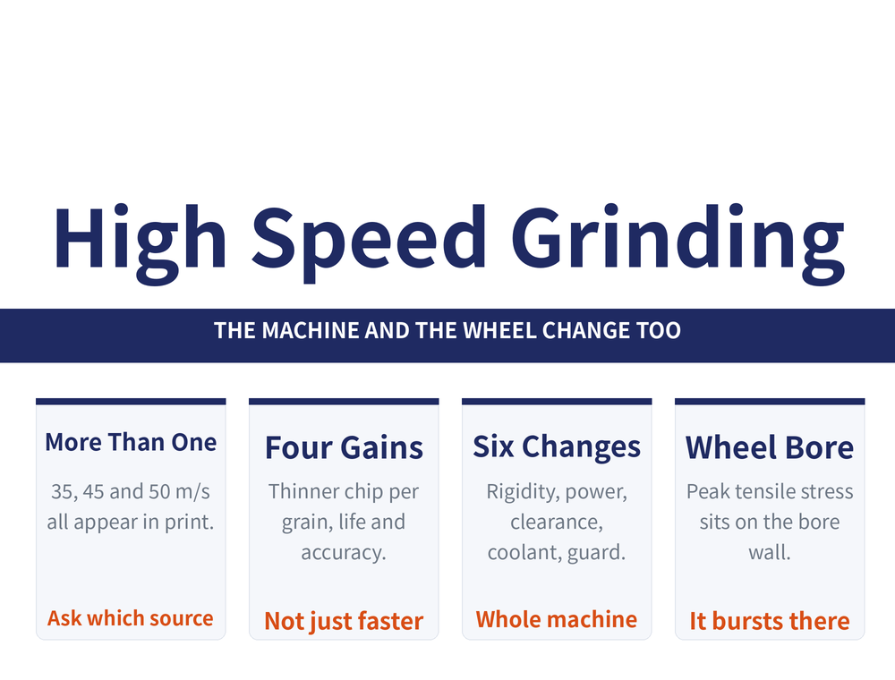 High speed grinding prerequisites summary card: main title 