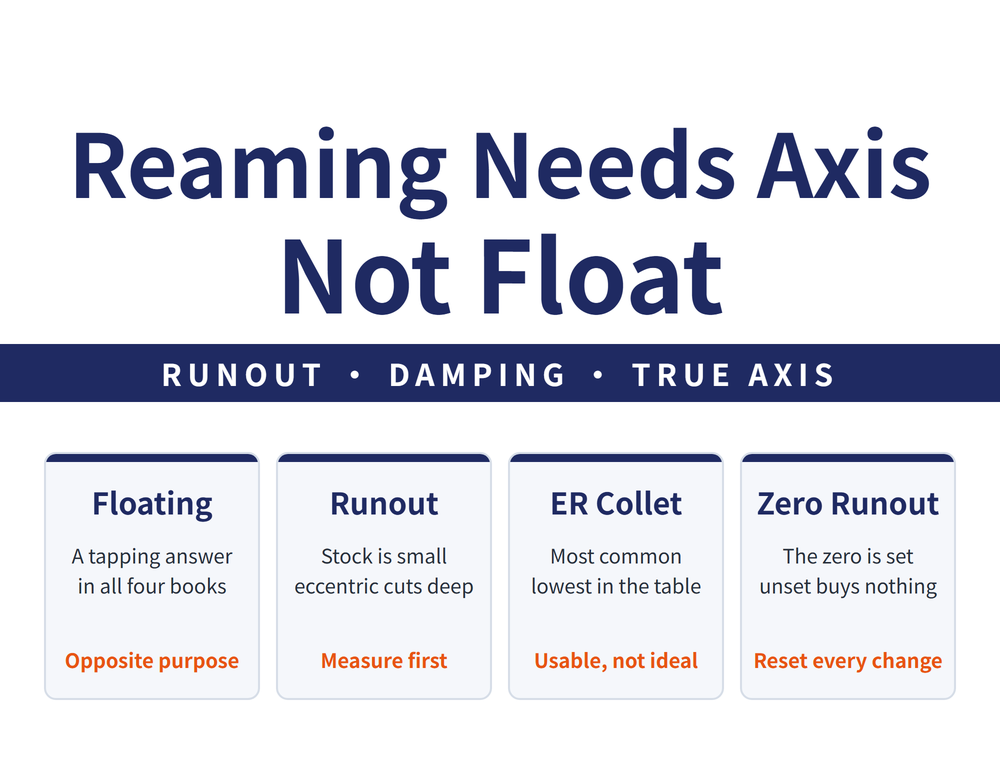 Reaming holder selection: runout accuracy and reaming suitability across clamping types